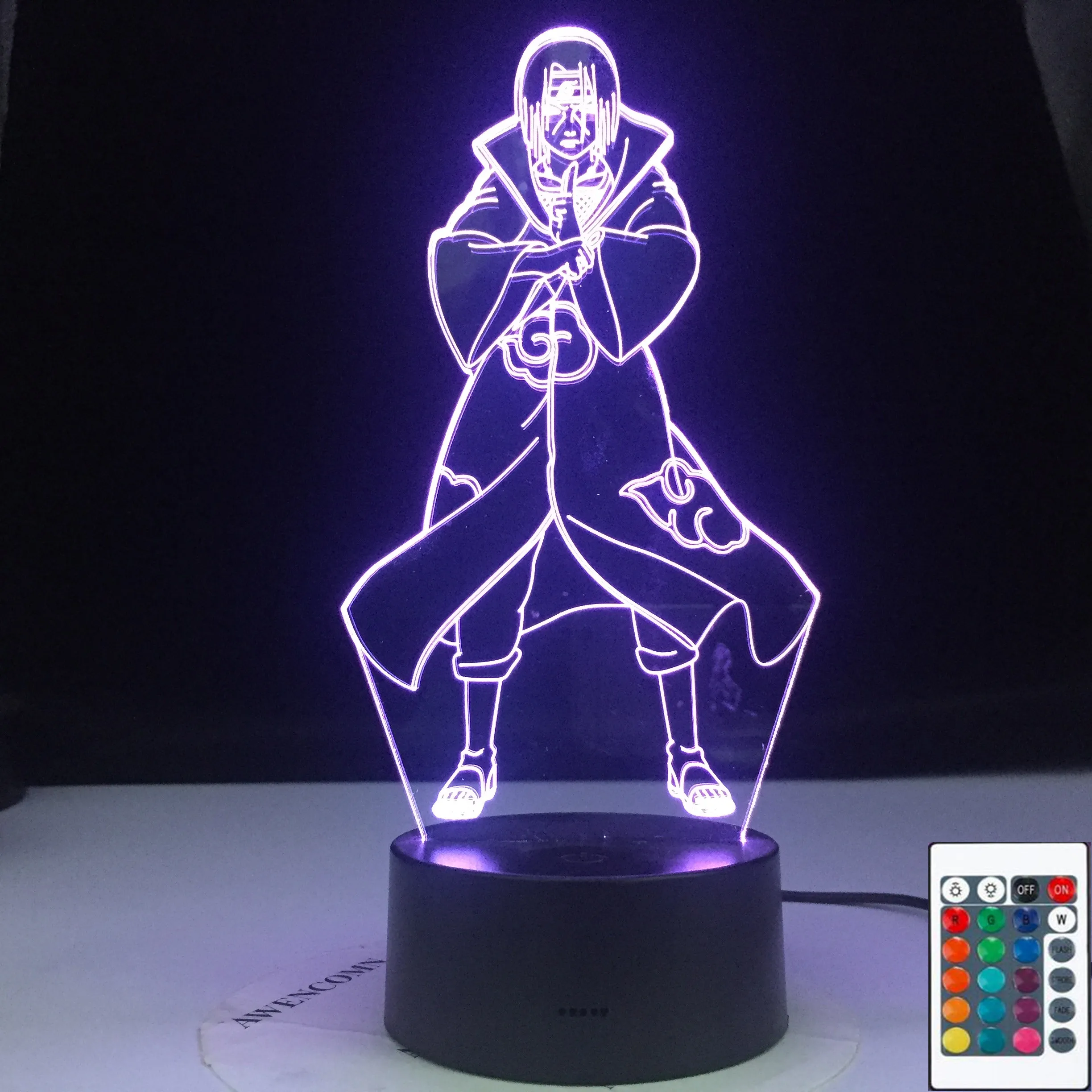 3D Ilūziju, Lampas Itachi Uchiha Attēls Touch Sensors Nightlight Kids Guļamistaba Dekors Forša Dāvana Bērnam Led Nakts Gaisma Naruto