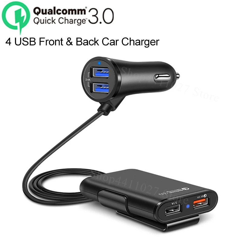 4 Porti QC 3.0 Ātri USB Auto Lādētāju Piederumi uzlīmes Isuzu rodeo trooper npr dmax d max piederumi 2000-2018