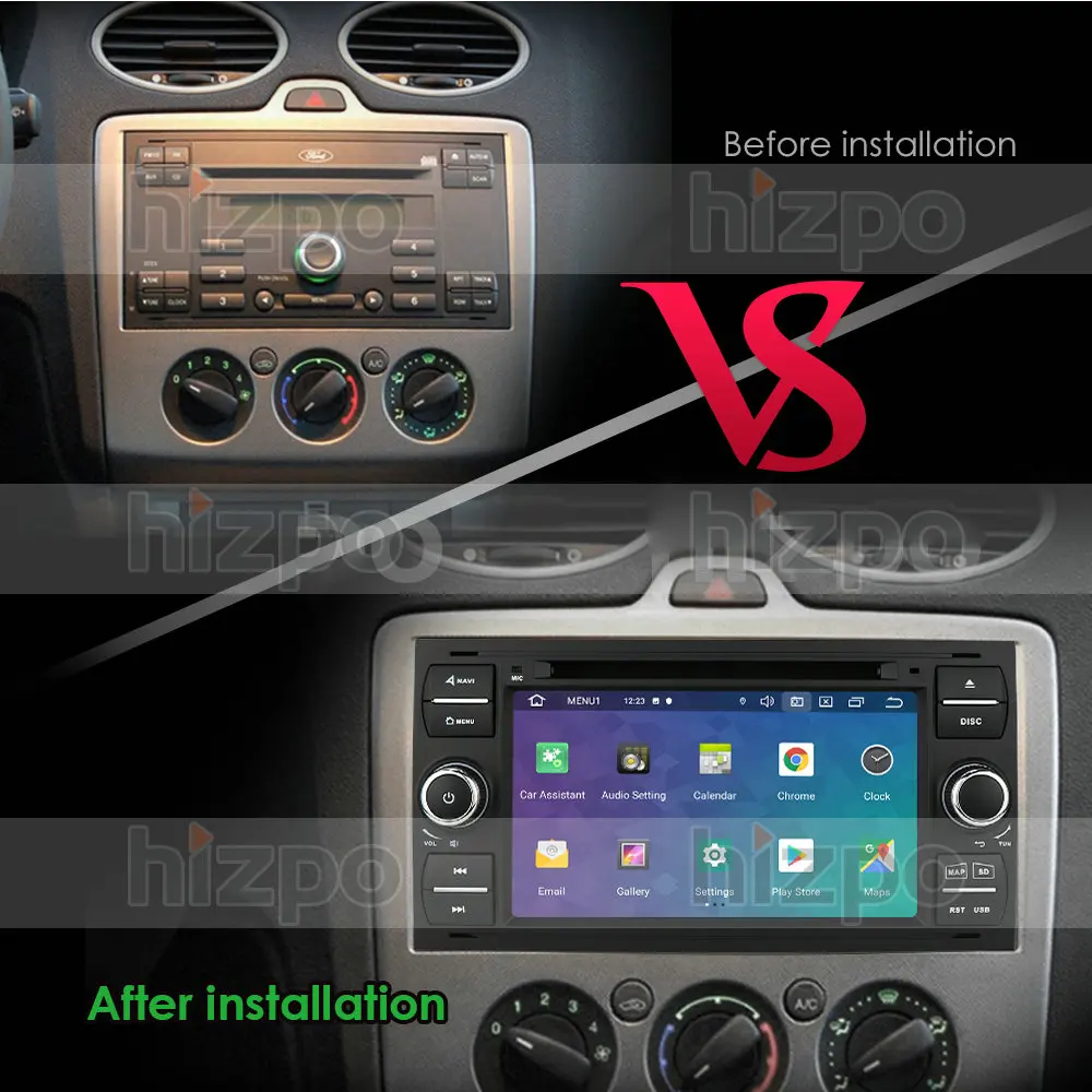 4Core 1G+16.G Android 10 Auto Multimedia Player 2 Din Ford Focus 2005. - 2007. Gads Tranzīta Kodolsintēzes RDS WIFI DAB GPS Audio Stereo Galvas