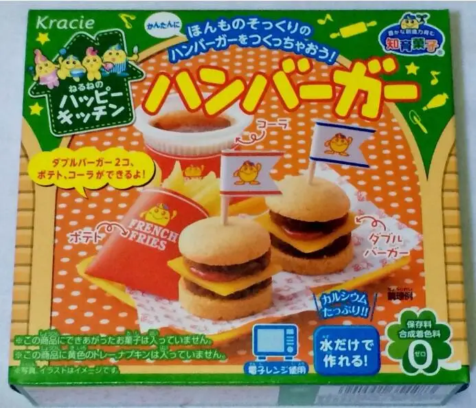 4gab Japāņu Popin Pavārs Laimīgs kūka donut hamburger saldējums DIY roku darbs Rotaļu Virtuves Izlikties, Rotaļlietas
