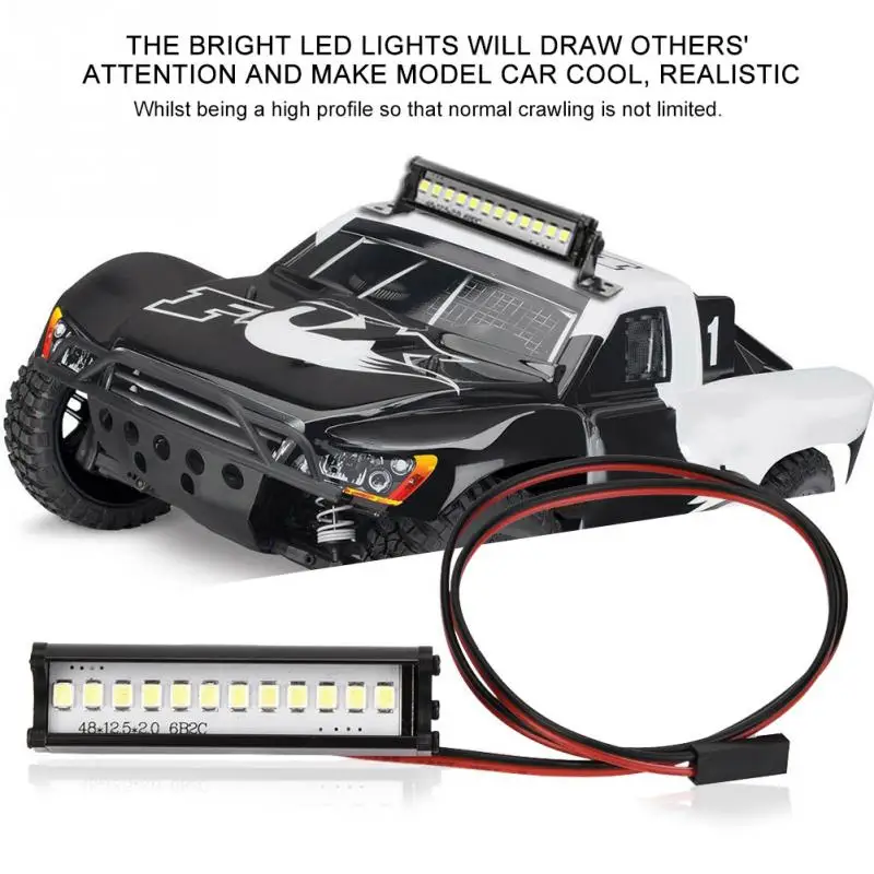 55mm RC LED Gaismas Josla, Led Lampas 1:10 RC Auto Daļas TRX4 90046 90048 SCX10 spilgti LED gaismas foršs aksesuārs modeļa automašīnas