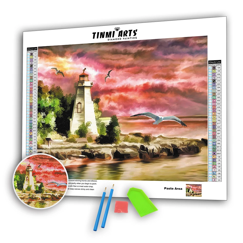 5D DIY Akvarelis Sky Dimanta Mozaīkas Krāsošanas Komplekts Pilnā Kārta AB Urbt Sveķu Kaija Tornis Jūras Izšuvumi Krustdūrienā Uzlīme