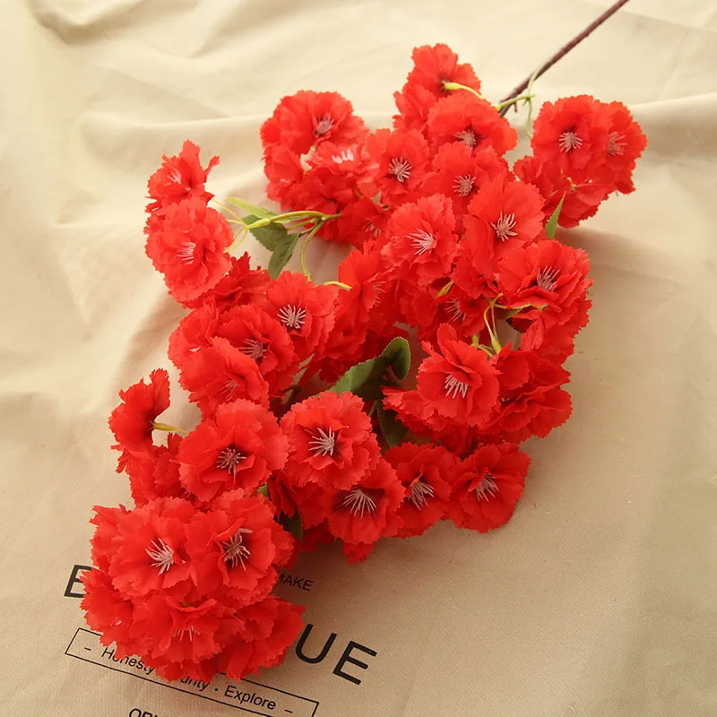 5gab/daudz mākslīgo ziedu lielo Ķiršu ziediem, kāzu dekorēšana, ziedu pušķi Fotografēšanas aksesuārus Simulācijas bumbieru viltus ziedi