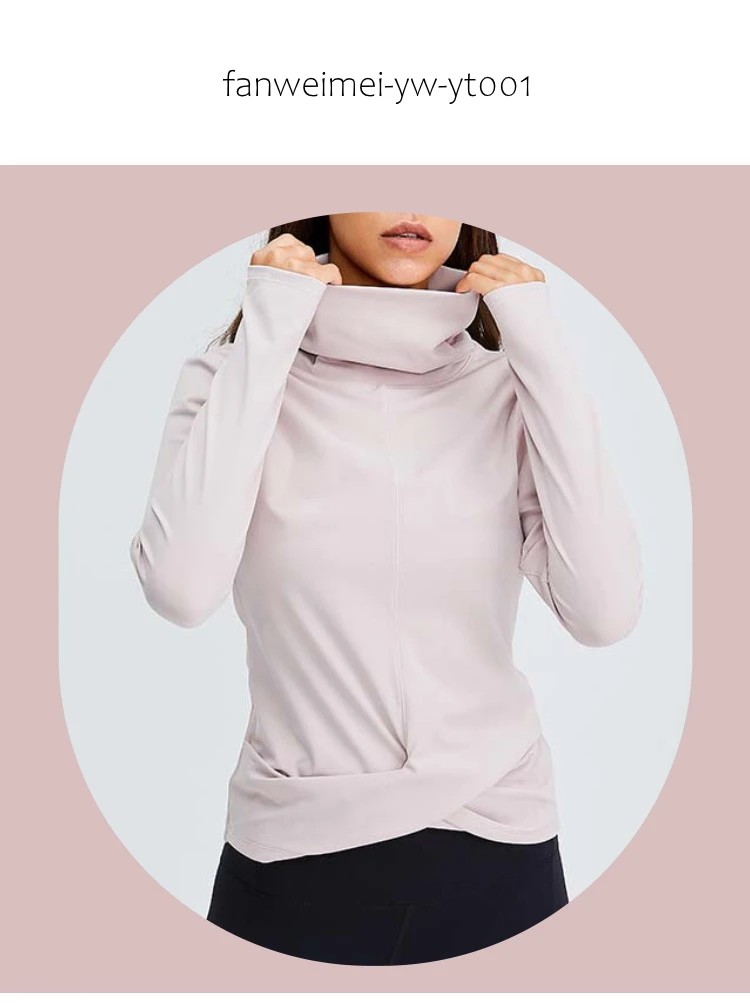 77% Neilons 23%Spandex Jogas valkāt sieviešu topi activewear krekli cietā elpojošs ziemas garām piedurknēm hoodies sporta krekls fitnesa YT00