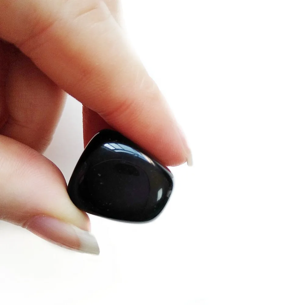 7pcs Dabas Black Obsidian Skalotas Akmens Cirsts Pulēta Dziedināšanas Reiki Kristāli Feng Shui Mājas Dekoru Vairumtirdzniecības Dropship