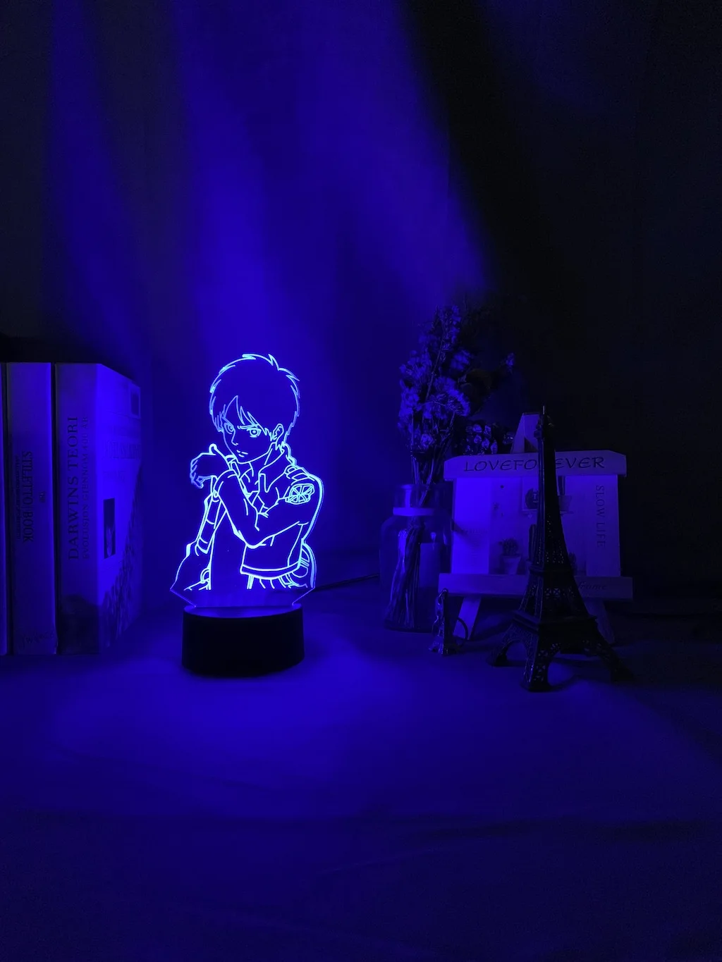 Akrila 3d Led Nakts Gaisma Eren Yeager Attēls Guļamistaba Dekori Nightlight Dropshipping Bateriju Darbināms Lampas Uzbrukumu Titan Dāvanu