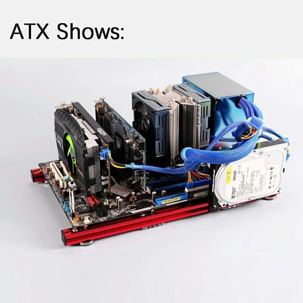 Alumīnija Testa Stenda, lai ITX MATX ATX EATX Datoru, Atveriet Rāmi, Gaisa Lietā HTPC PC Spēles GPU Vērpjot Kabeļu Skava DIY Komplekti