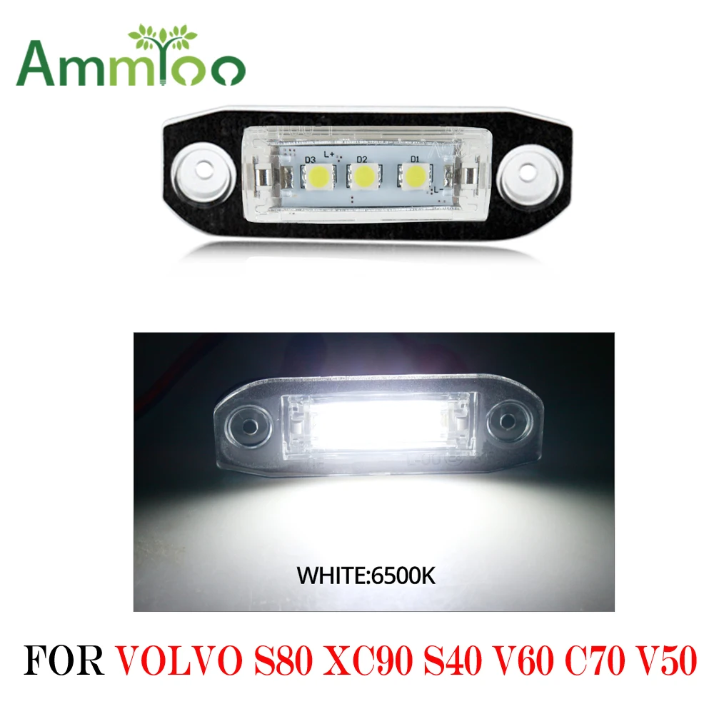 AmmToo 2gab Canbus Auto LED numura zīme Gaiši Aizmugures Lukturi Volvo XC90 S80 S40 V60 XC60 S60 C70 V50 V70 XC70 Balts
