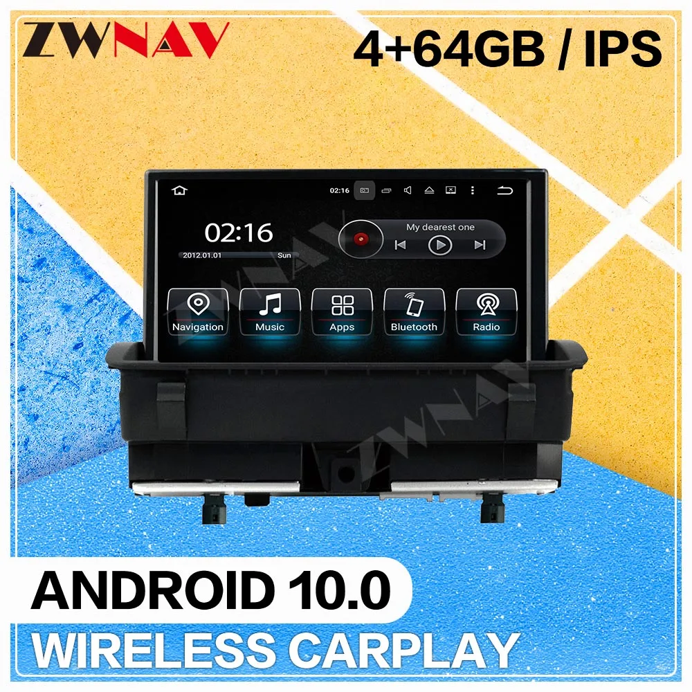 Android 10.0 ekrāna Auto Multimedia Player Audi Q3 2011 2012 2013 2016 GPS Navigācija, Radio, Stereo Audio nodaļas Vadītājs vienību