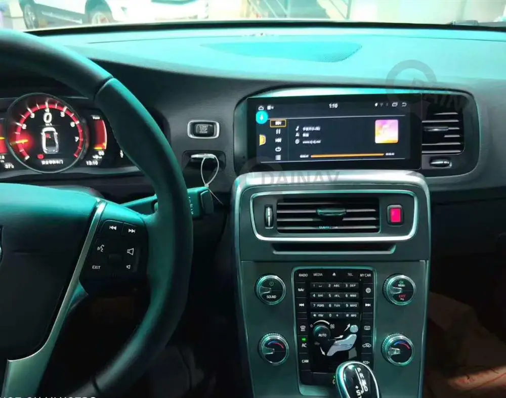 Android Auto Autoradio Spēlētājs Volvo V60 S60 2011. - 2020. Gadam Automašīnas Multimediju DVD Atskaņotājs, GPS Navigācija