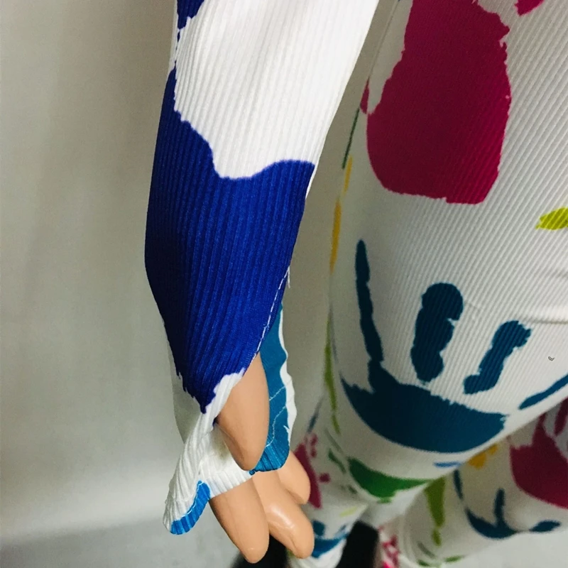 ANJAMANOR Rudenī, Ziemas 2020 Salātu Drukāt Rāvējslēdzēju, garām Piedurknēm Bodycon Jumpsuit Sportisks Activewear Viens Gabals Apģērbs Sieviešu D27-DD46