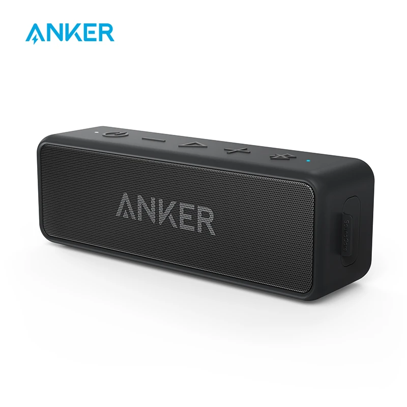 Anker Soundcore 2 Pārnēsājamie Bluetooth Bezvadu Skaļrunis Labāku Bass 24 Stundu Ilgums 66ft Bluetooth Diapazons Ūdens Izturība IPX7