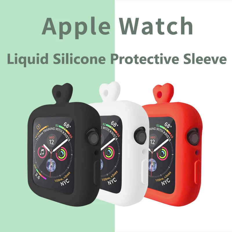 Apple Skatīties, Ja Siksna All-inclusive Šķidruma Silikona Aizsardzības Kulons, Kaklarota, Anti-kritums, kas Piemērojami iwatch 1/2/3/4/5