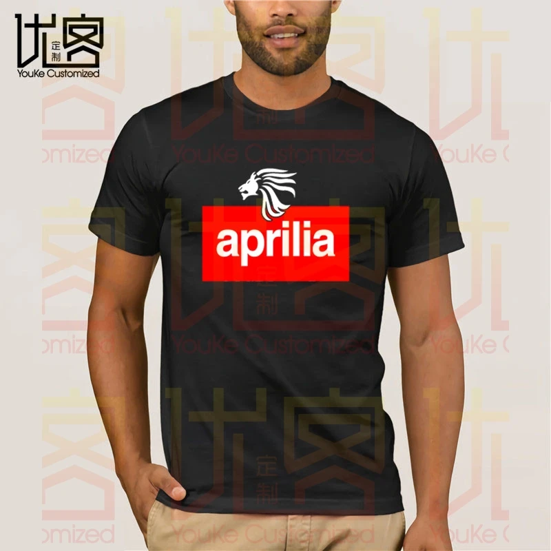 APRILIA Logo Apkalpes Kakla Vīriešu T-Krekls Vasaras Drēbes, Tautas Krekls, Kokvilnas t-veida Pārsteidzošs Īsām Piedurknēm Unikālo Vīriešu Tops