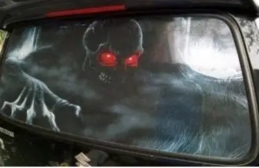 Auto aizmugurējā loga vējstikla personības aizmugurējā stikla uzlīme vienu caurspīdīgu radošo uzlīmes, auto uzlīmes, reklāmas logā-3
