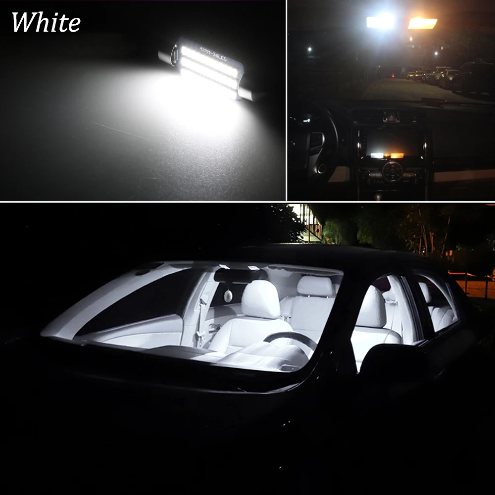 Balts Bez Kļūdām LED interjera iekštelpu kartes dome gaismas Komplekts Volkswagen, VW Passat B5 B6 B7 B8 CC Sedana Variants (1997-2020)