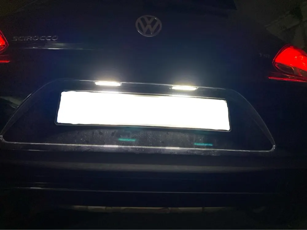 Balts LED Aizmugures Skaits numura zīme lukturi Canbus Nav Kļūdas par Golf 4 5 6 7 EOS Lupo Passat Phaeton Trušu Scirocco Bora Vabole