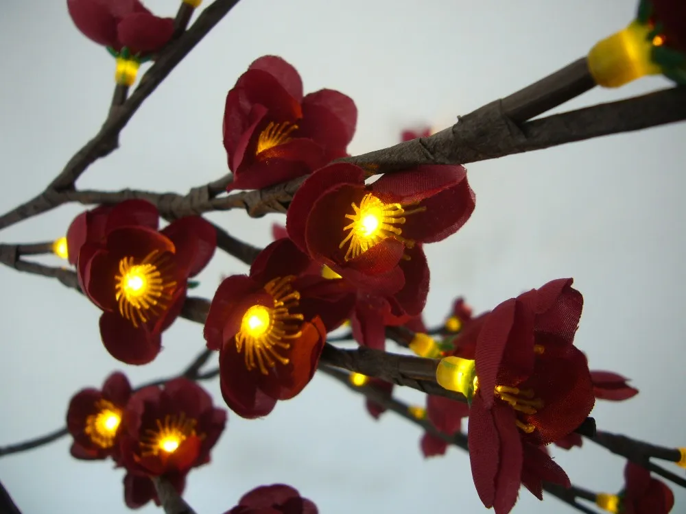 Bezmaksas Piegāde 200PCs/ Daudz Augstas Kvalitātes Izgatavots 40*25mm zīda ziedu, ziedu Ķiršu Ziedu Galvas piemērots 3MM LED 9 Krāsas