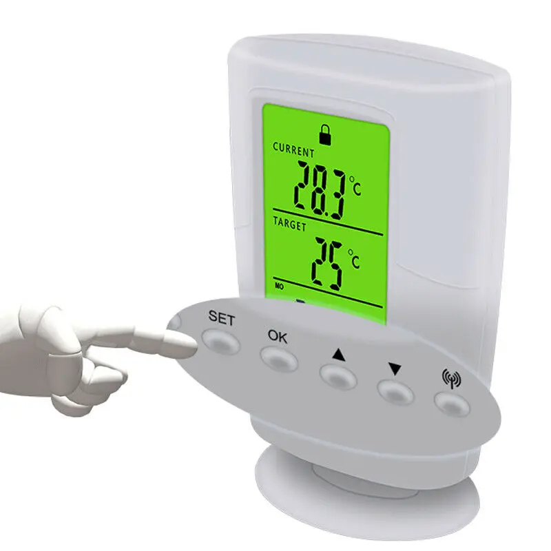 Bezvadu Ciparu Termostats, Temperatūras regulators Thermoregulator Ūdens Sildītāja Temperatūras Sensors Un ES UK Plug MUMS