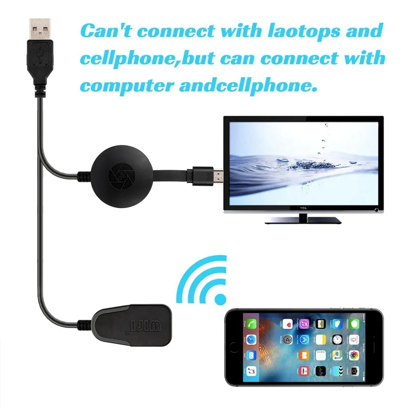 Bezvadu Displeja Dongle,WIFI Portatīvo Displejs Uztvērējs 1080P HDMI Miracast Dongle iOS iPhone iPad/Mac/Android Viedtālruņiem/
