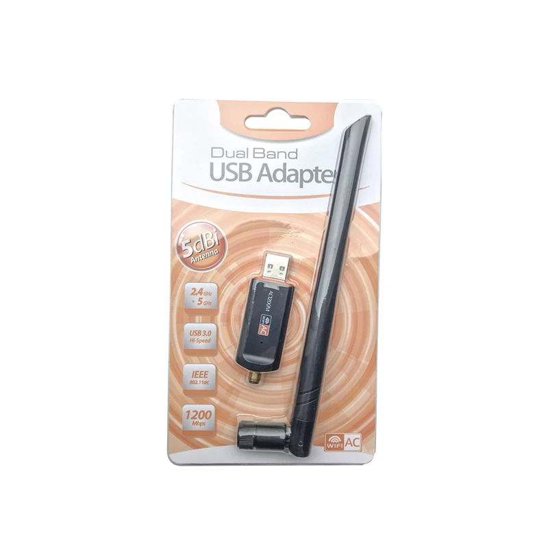 Bezvadu Wi-Fi USB Ethernet Adapteris, AC 1200Mbps Dual Band 2.4/5GHz 802.11 MAIŅSTRĀVAS Tīkla Karte USB 3.0 Dongle Uztvērēju Ar Antenu