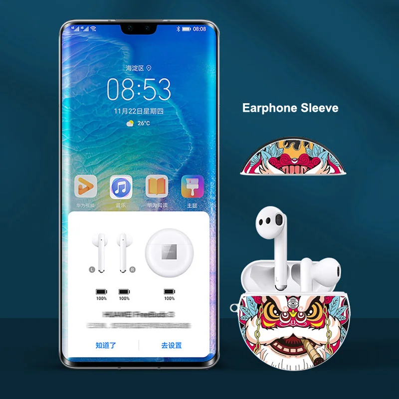 Bluetooth Hoofdtelefoon Vāks Huawei Freebuds Pro Austiņu Komplekts Soma Mīksta Plastmasas Krāns, Krāsošana Austiņas Beschermen Gadījumā