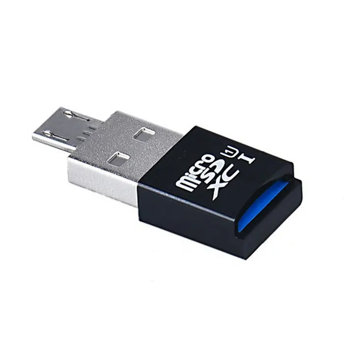 CY Mini Izmēra USB 3.0 Micro SD SDXC TF Karšu Lasītājs ar Micro USB 5pin OTG Adapteri Planšetdatoru, Mobilo Tālruni