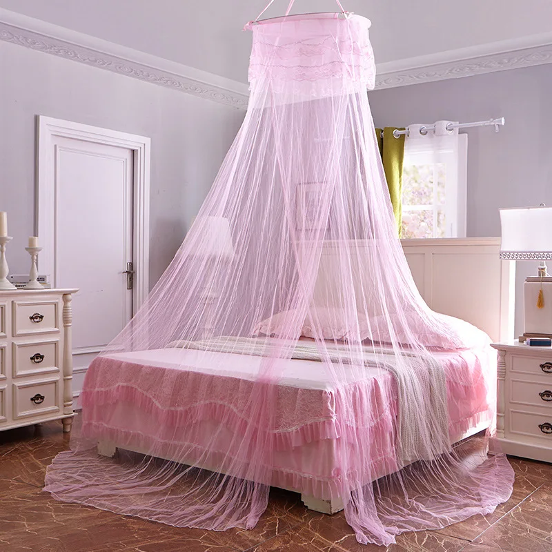 Daudzkrāsains romantiska kārta dome mosquito net guļamistabas kārta aizkaru, gultas baldahīns princese Mossquarr kārta mosquito net