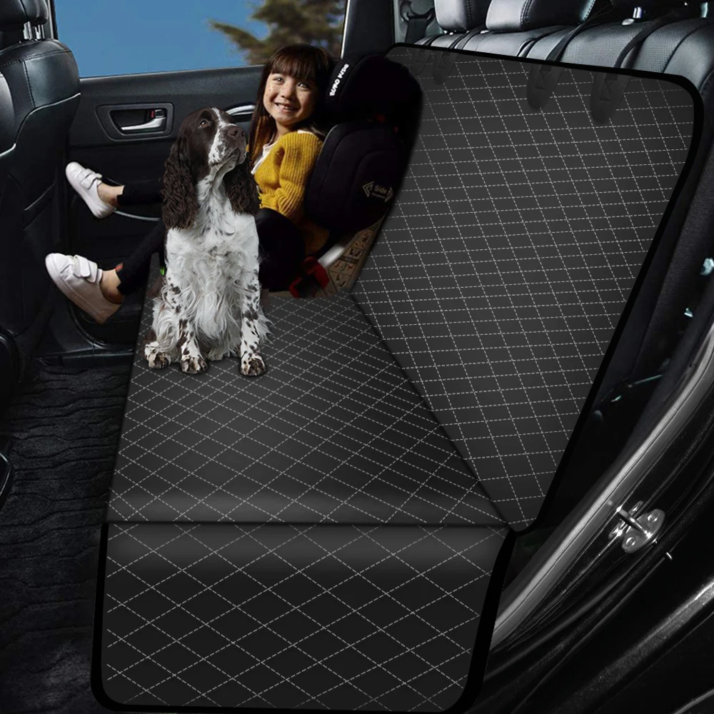 DEKO Suns Automašīnas Aizmugurējā Sēdekļa Vāku Atpakaļ Matrača Spilvens Mesh Pet Pārvadātājs Guļamtīkls Spilvenu Aizsargs Ar Rāvējslēdzēju un Kabata Mājdzīvniekiem Ceļojumu
