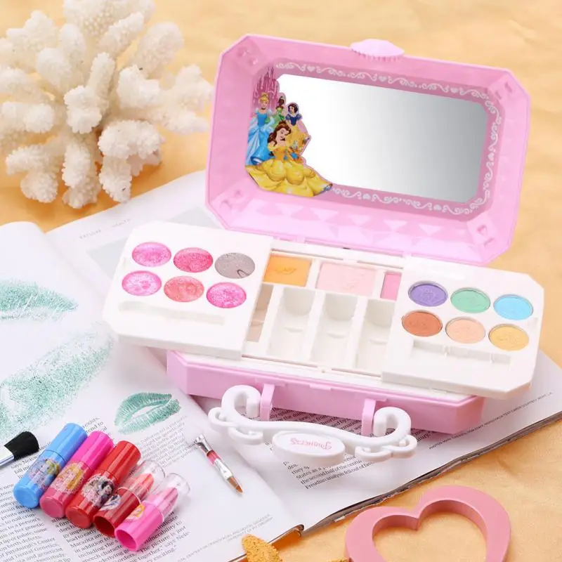 Disney meitenes Princese saldēti elsa Kosmētiku Make up, kas Karikatūra anna elsa polijas Skaistumu grims baby box bērni Ziemassvētku dāvana
