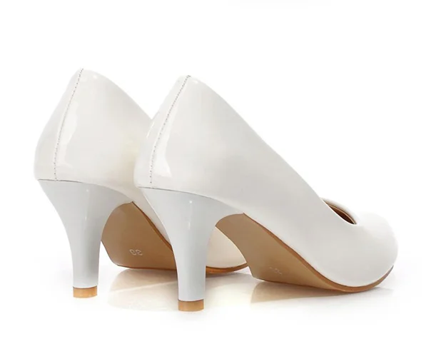 Dāmas 6cm Papēdi Sūkņi Retro Spīdīgu augstpapēžu Kurpes augstpapēžu kurpes Mujer Zapatos Stilīgumu Melns Sarkans Smilškrāsas Balto Pusi Apavu 45 43