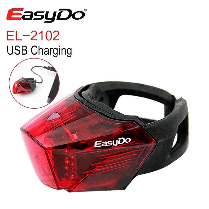 EasyDo USB Iekasējams Velosipēds Aizmugures Gaismas Velosipēdu LED Lampas Kalnu MTB Ceļu Sēdekļa Riteņbraukšana Taillight Ūdensizturīgs Luces Bicicleta