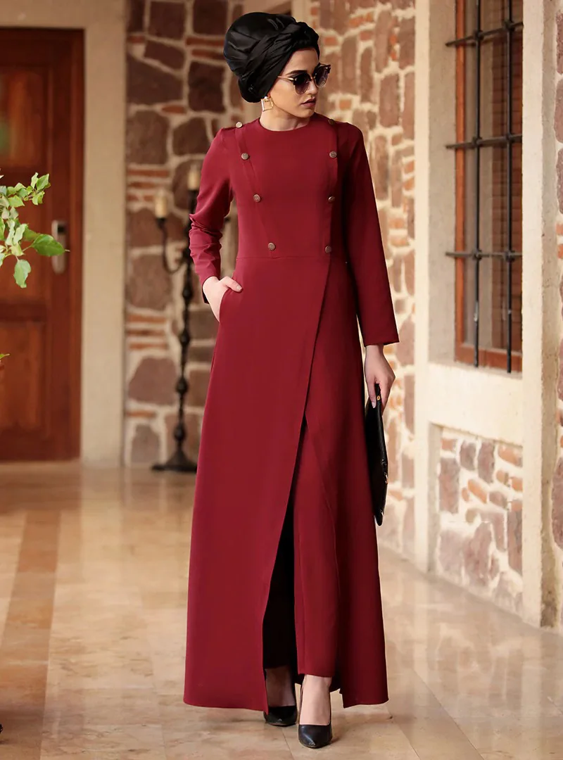 Eid turcija musulmaņu 2 gabals, kas sievietēm abaya gara kleita un bikses tērpi, tērpi islāma apģērba musulman ansambļi marokas kaftan