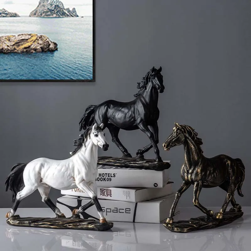 Eiropas Darbojas Zirgu Statuja Radošo Sveķu Dzīvnieku Skulptūru Mūsdienu Mākslas Displeja Telpu Dekoru, Rotājumu Home Decoration Accessories