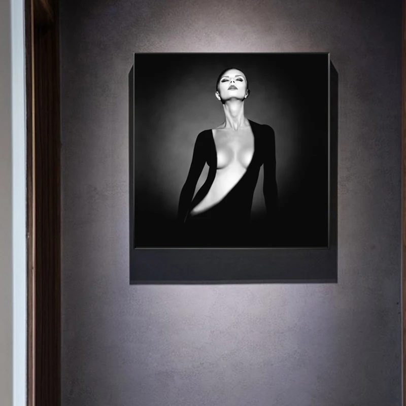 Elegants Pliks Modelis Mūsdienu Portretu Plakāti un Izdrukas Audekls Krāsošana Sienas, Mākslu, viesistaba, Mājas Dekoru (Bez Rāmja)