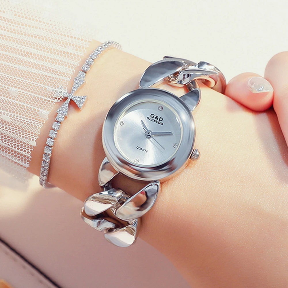 G&D Sievietes Relogio Modes Dizainere Kvarca Dāma Pulksteņu Aproču Rokas Pulkstenis Luksusa Zīmolu Sieviešu Pulkstenis Kristālu Dial Reloj Mujer 2019