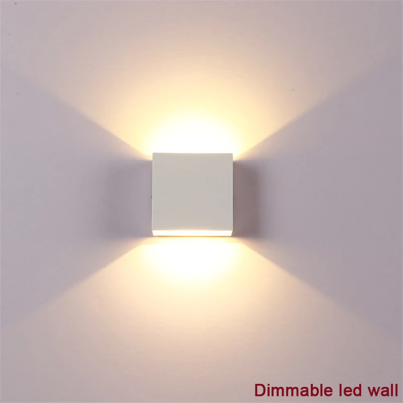 HKOSM 6W Laukumā aptumšojami LED sienas lampa lampada LED Alumīnija zemapmetuma guļamistaba mūsdienu cob sienas lampas ar led driver