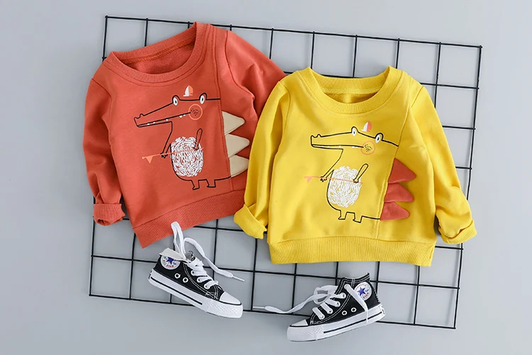 HYLKIDHUOSE Toddler Bērnu Drēbes, Uzvalki Pavasara Bērnu, Meiteņu un Zēnu Apģērbu Komplekti Cartoon Kids T Krekls, Džinsi Zīdaiņu Drēbes