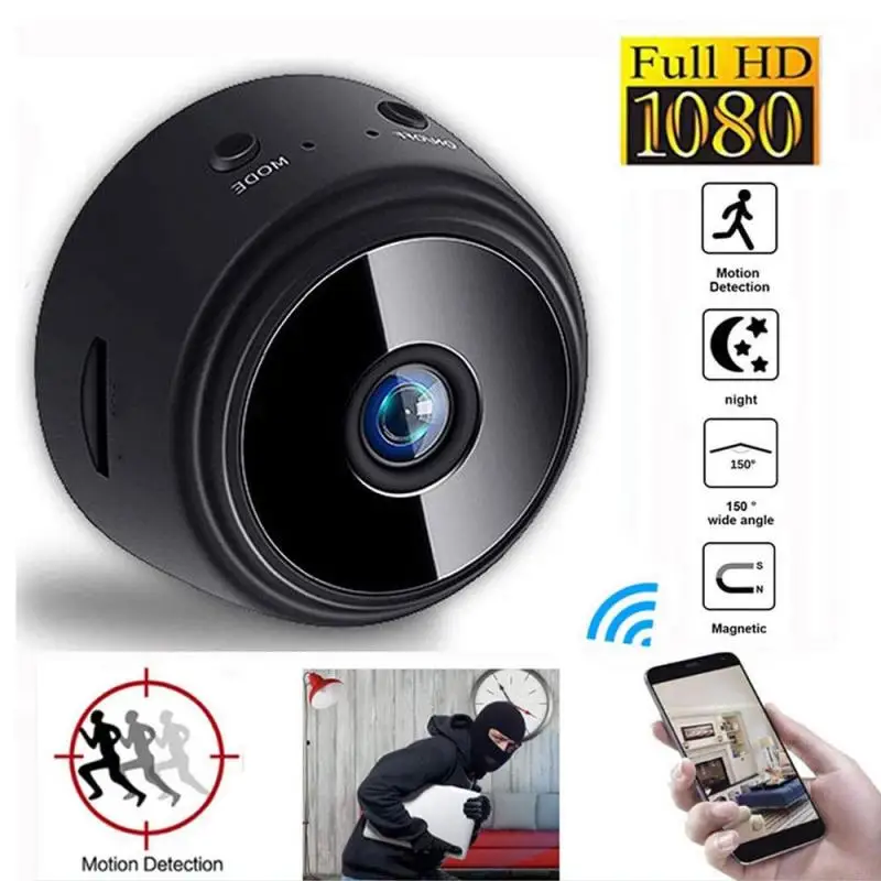 IP Kameras Wifi Mini Webcam USB Nakts Redzamības Novērošanas 1080P HD Kamera Mājas Āra 360 Bezvadu Wi-fi Webcam Baby Monitor