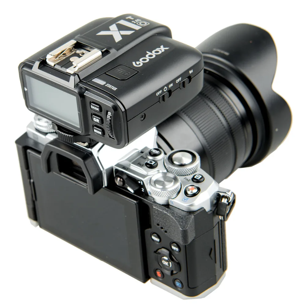 Jaunas Ielidošanas Godox X1T X1T-O 2.4 G Bezvadu Speedlite Zibspuldzes Raidītāju Sliekšņa, lai Olympus Panasonic Kamerām