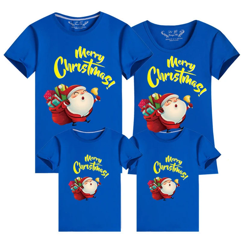 Jauno Gadu ģimenes izskatīties Ziemassvētku T-Krekls Apģērbu Ģimenes Saskaņojot Tērpiem Drēbes, Māte, Meita, Tēvs Dēlu Māmiņa un Man Krekls