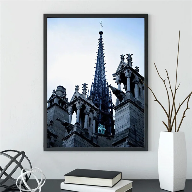Jauns 5D DIY Dimanta Krāsošana Parīzes Notre Dame Ainavu Izšūti krustdūrienā Apaļā Dimanta Mozaīkas Glezniecības Mājas Dekoru
