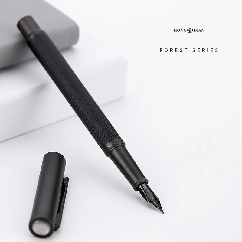 JAUNS Tintes Pildspalvu Ar Luksusa Kopumu, 0.5 mm, Melna F Nib Converter Pildspalvu Tērauda Tintes Pildspalvas Vienkāršs Bizness Parakstīšanas Pildspalvas Pildspalvas un Rakstīšanas