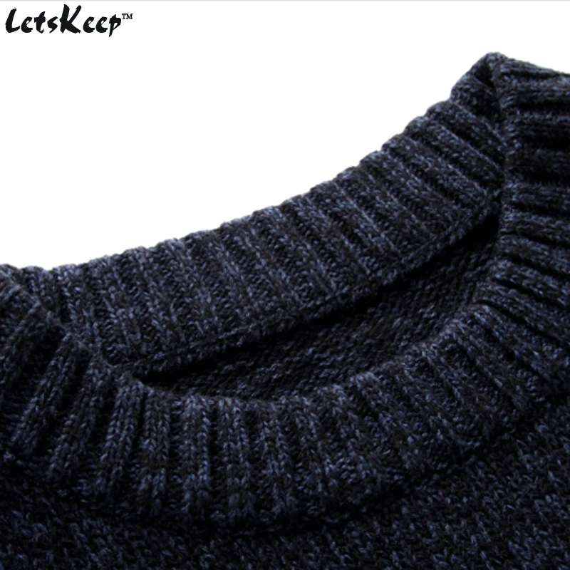 Jaunu LetsKeep 2018 vīriešu trikotāžas džemperis modeļus Svītrainām biezu džemperi džemperi ziemas gadījuma apaļu kakla vilnas džemperis vīriešiem, MA270