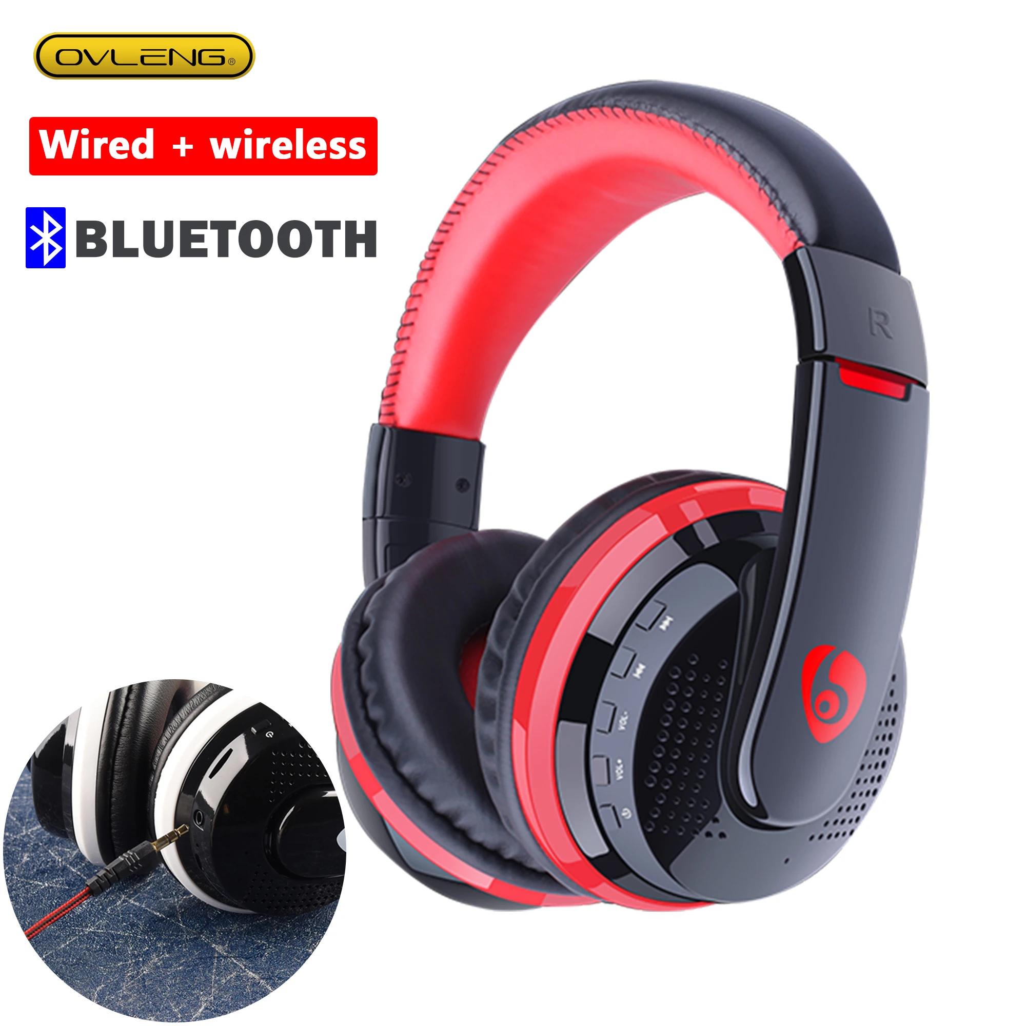 JAUNU MX666 Bezvadu Bluetooth Stereo Austiņas Spēļu OVleng Iebūvēts Mikrofons Atbalsts, FM Kartes 3,5 mm Kabelis, Austiņas, PC