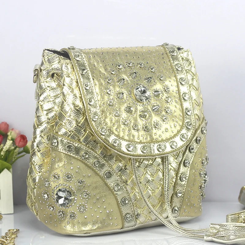 Jaunā Dizaina Zīmolu Elegants Rhinestone Modes Sieviešu Pleca Soma, Džinsi Gadījuma Dāmas Džinsa auduma somas sieviešu tote somas mochila