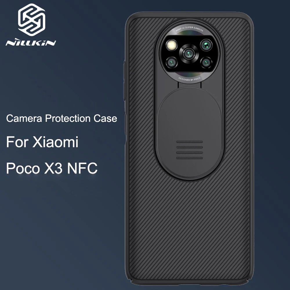 Kamera Aizsardzības Gadījumā Poco M3 /X3 NFC NILLKIN Slaidu Aizsargātu Vāciņš Lēcu Aizsardzībai, Ja Tālrunis Poco M3 /X3 NFC Pasaules Versija