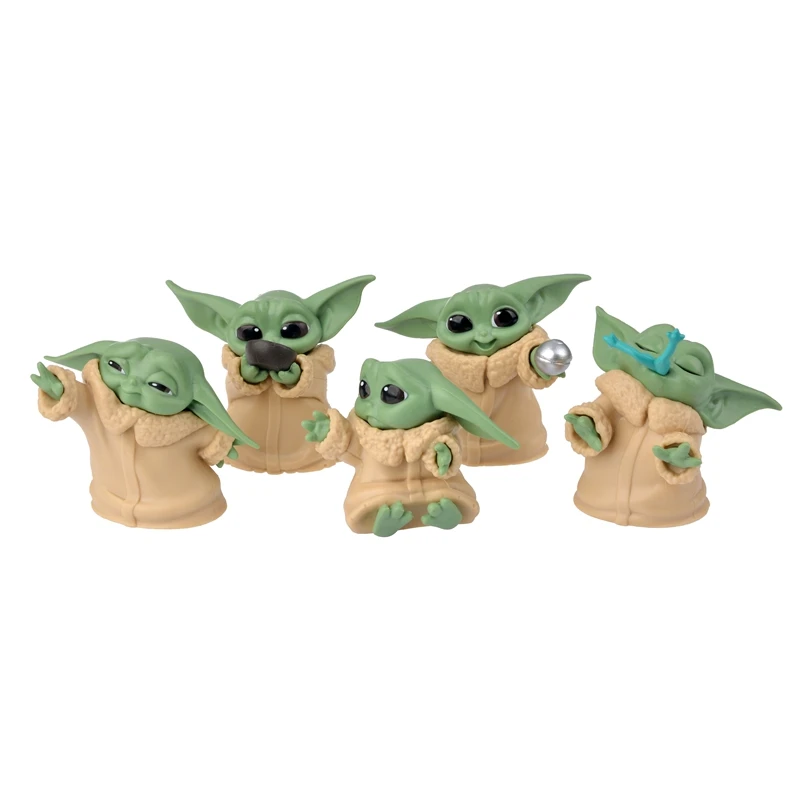 Karstā Pārdošanas Dzīvnieku 5gab/Komplekts Star Wars Bērnu Yoda Kolekcija Rīcības Attēls Rotaļlietas, Bērnu Dzimšanas dienas Dāvanas