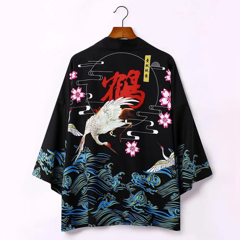 Kimono Jaka Vīriešiem Japāņu Obi Vīriešu Yukata Vīriešu Haori Cēloņu Kimono Mujer Samurai Apģērbu Tradicionālo Cosplay Krekls Vasaras