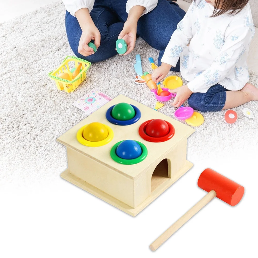 Koka Rotaļlietas, Kalšanai Bumbu Āmuru Kaste Bērniem Jautri Bērniem, Spēlē Kāmja Spēle Puzzle Rotaļlietas Bērniem Zēni Meitenes Izglītības Rotaļlieta
